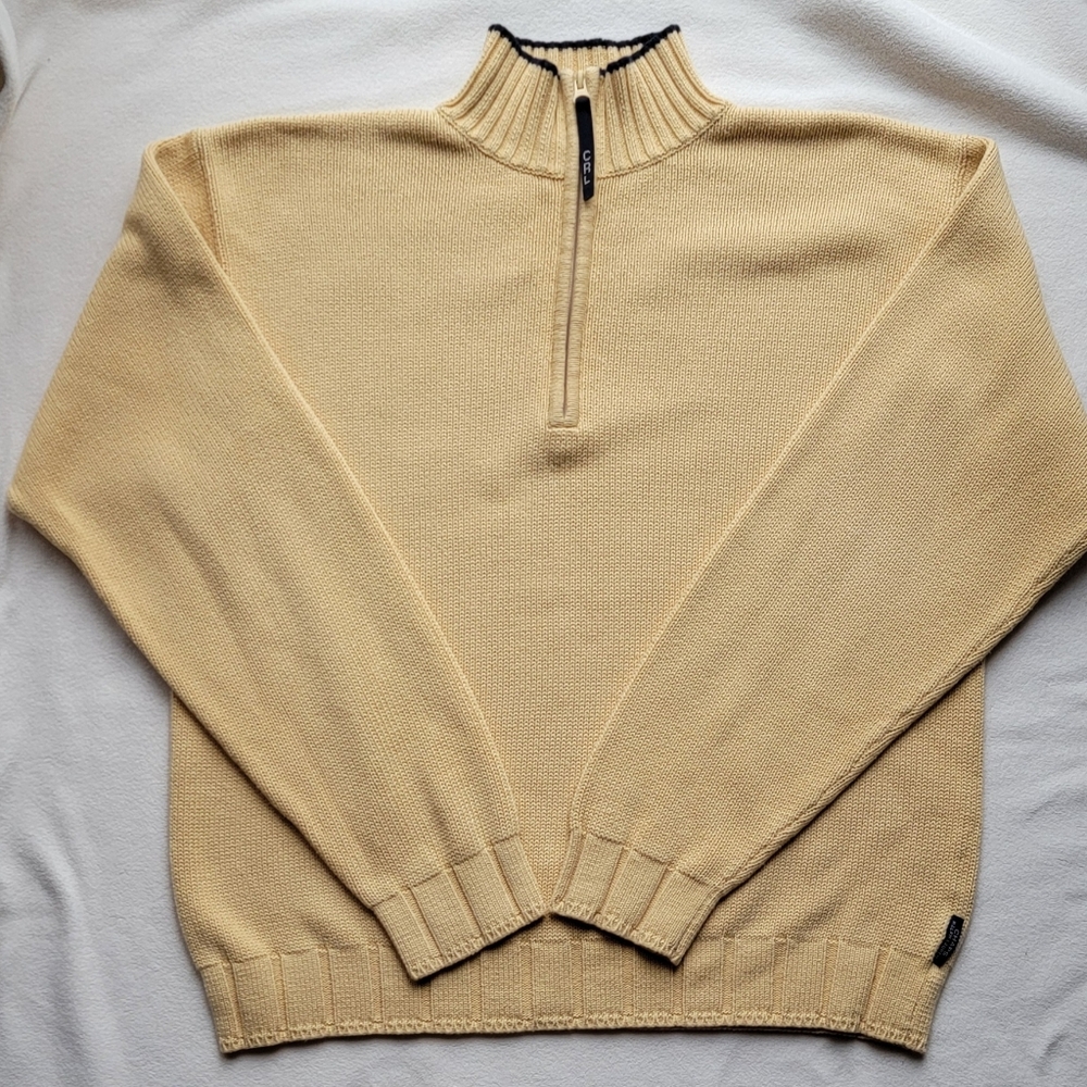 Quarter Zip Yellow Sweater